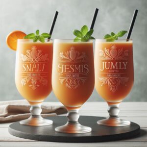 Aperolgläser - Familienpackung mit Namen